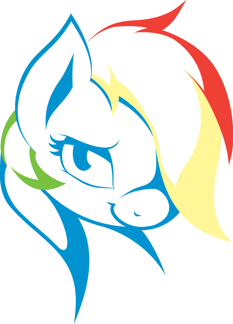 Stylised Rainbow Dash by Atmospark