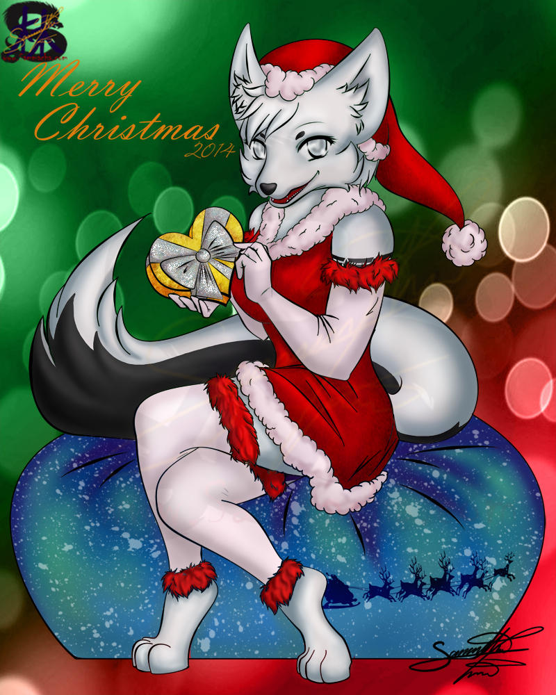 Christmas gift opening - YCH by sammacha