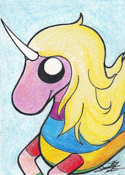 Rainicorn - Original Art card by sammacha