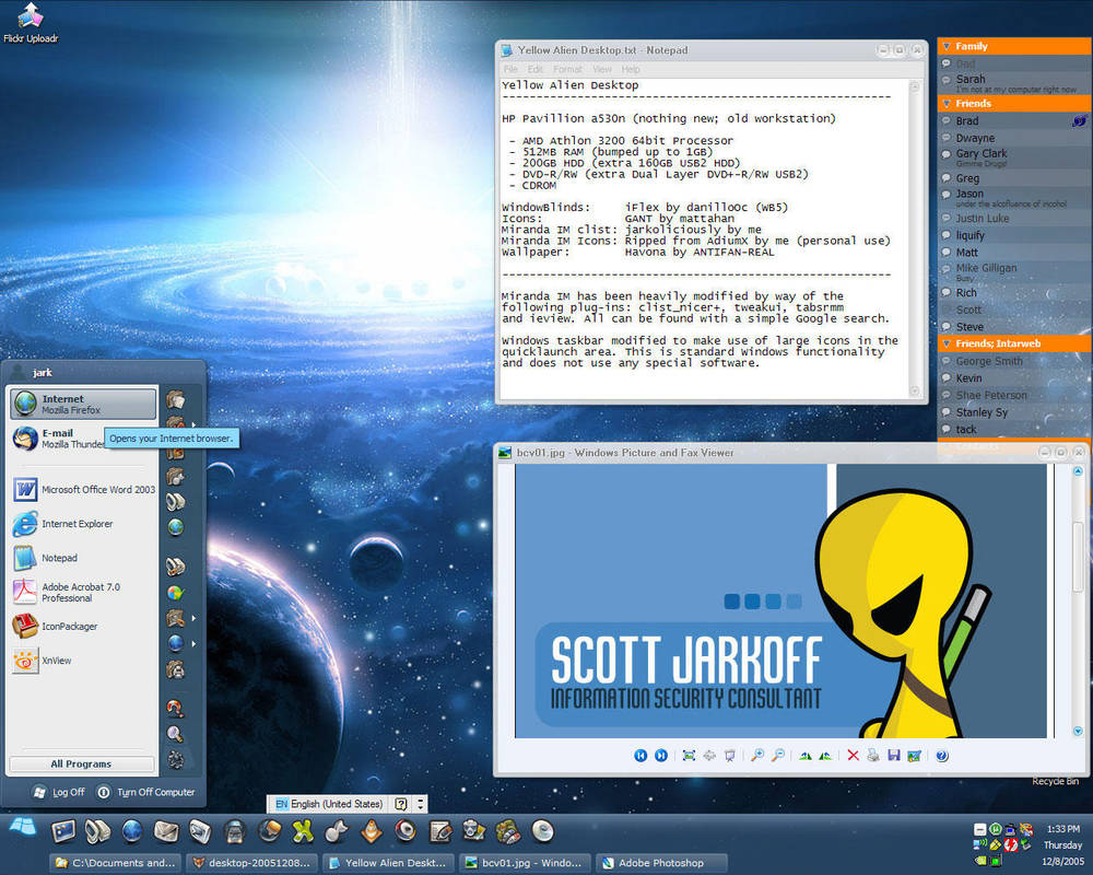 Yellow Alien Desktop by jark