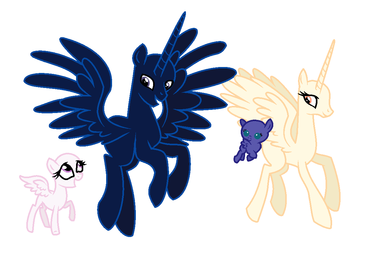 MLP Base-Happy Royal Family by GihhBloonde