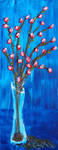 Cherry blossoms in glass vase by davepuls