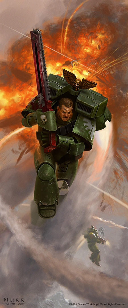 Warhammer 40K Dark Angel Assault Marine by JakeMurray