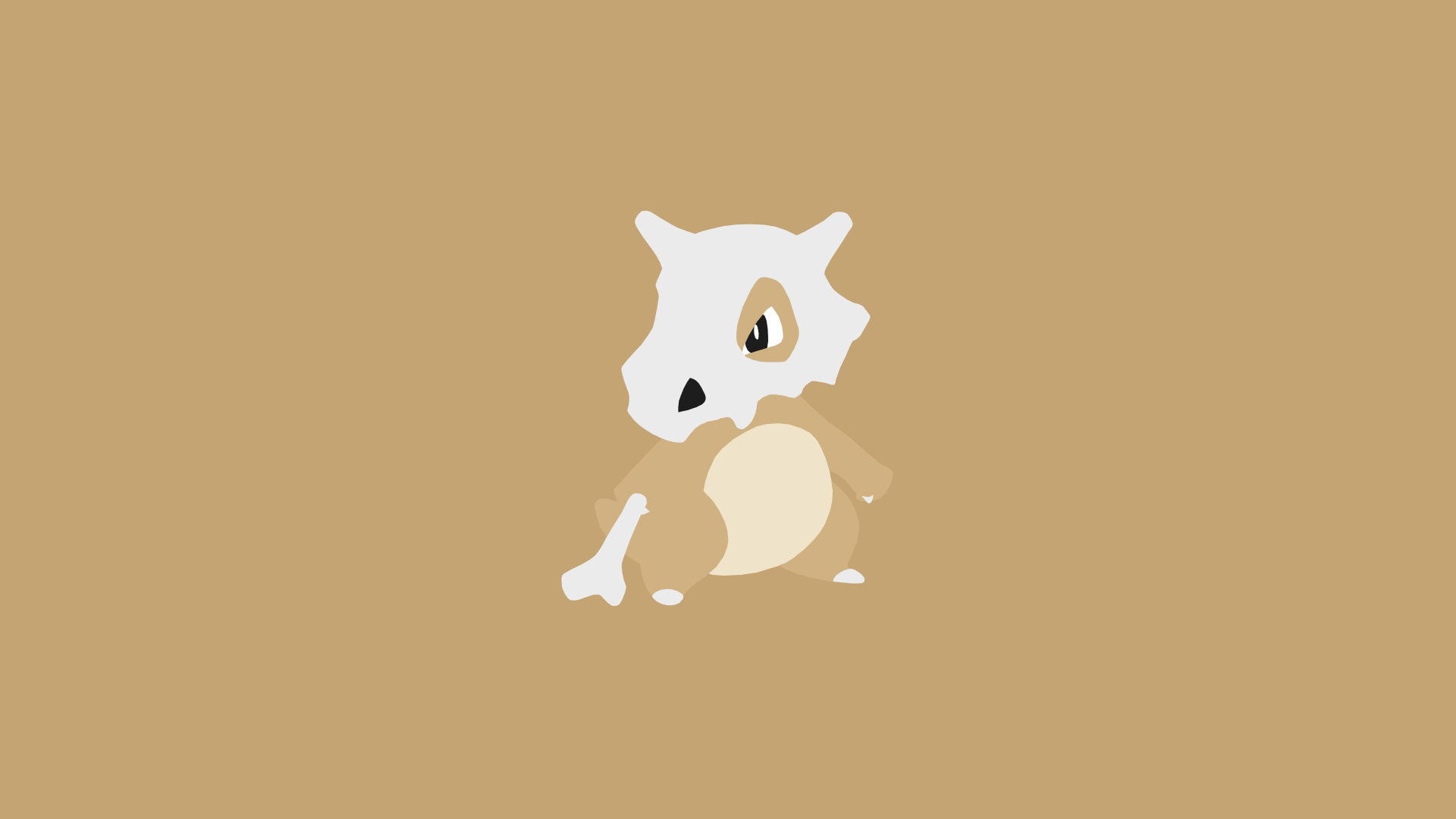 Minimalistic Wallpaper: Cubone (#104) by MardGeerT on DeviantArt