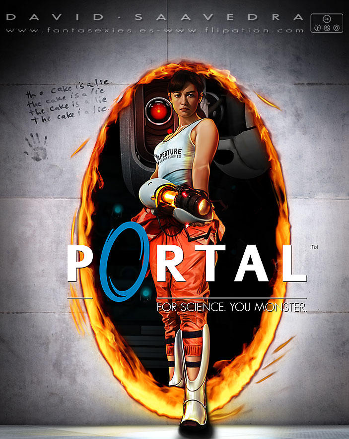 Portal. For science, you monster. by flipation