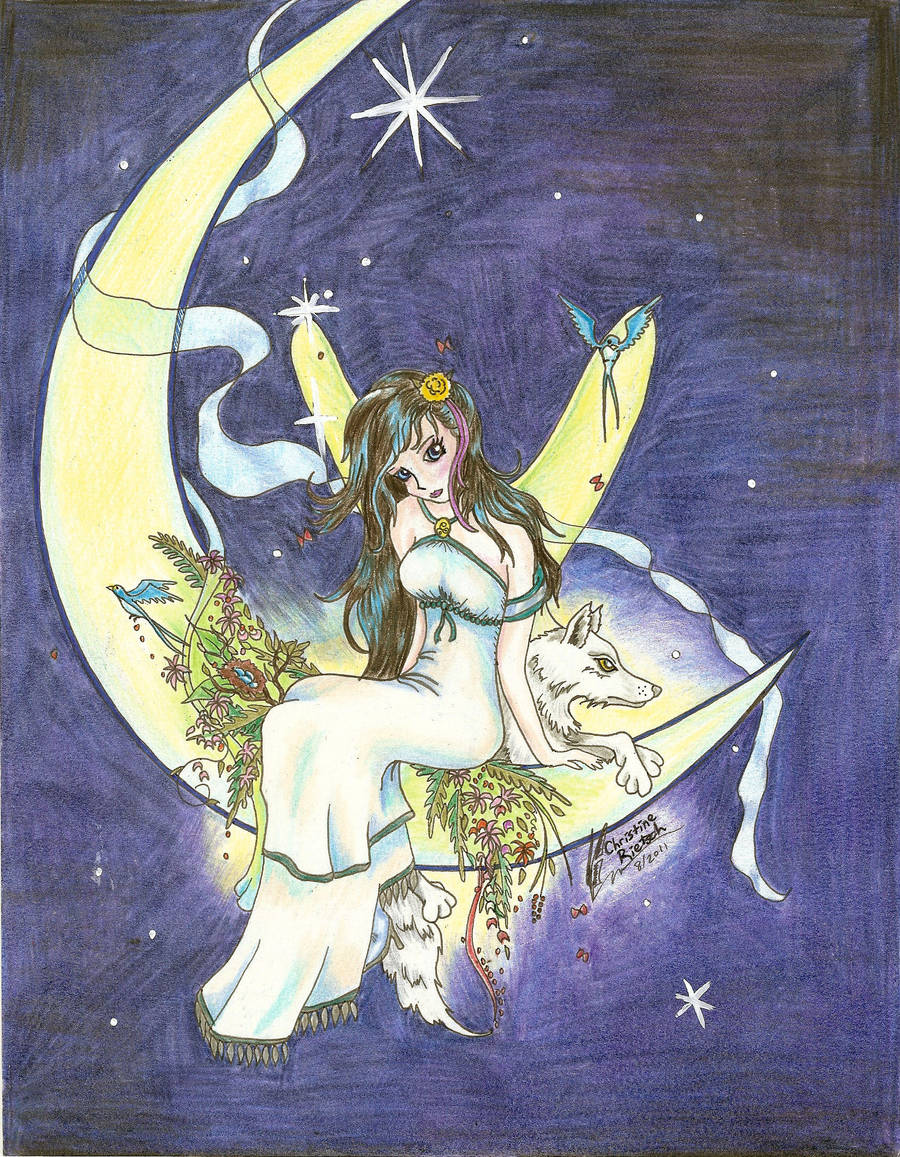Moon Fairy by Black-Feather