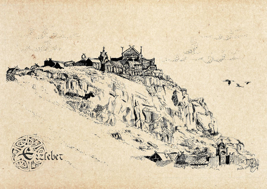 Edoras, Golden Hall of Rohan by erzsebet-beast