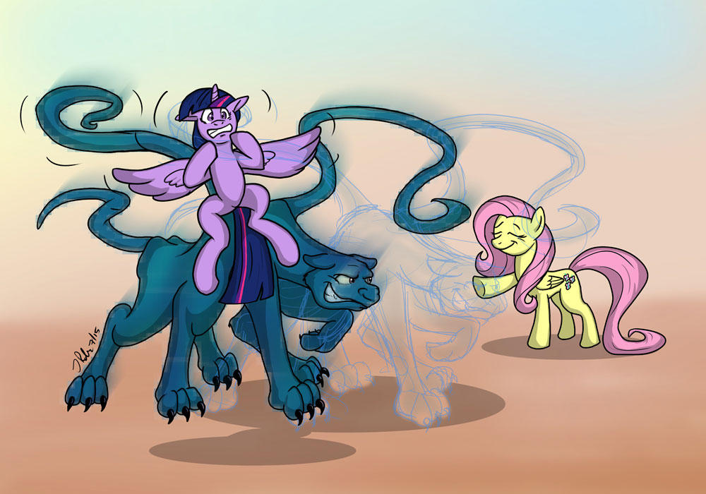 My Little Monster Studies: Displacer Beast by the-gneech