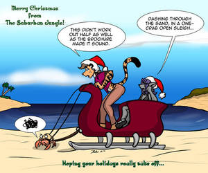 Suburban Jungle Christmas Card 2016 by the-gneech
