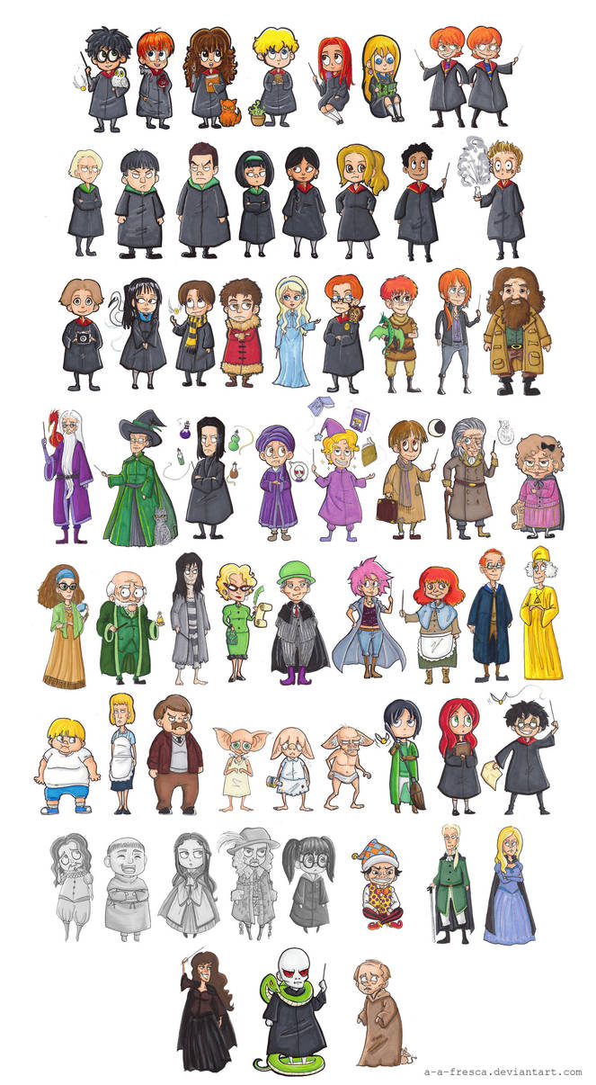 Harry Potter - Characters by batteryfish