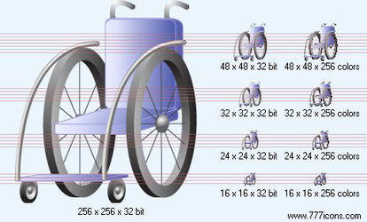 Wheelchair Icon by medical-vista-icons