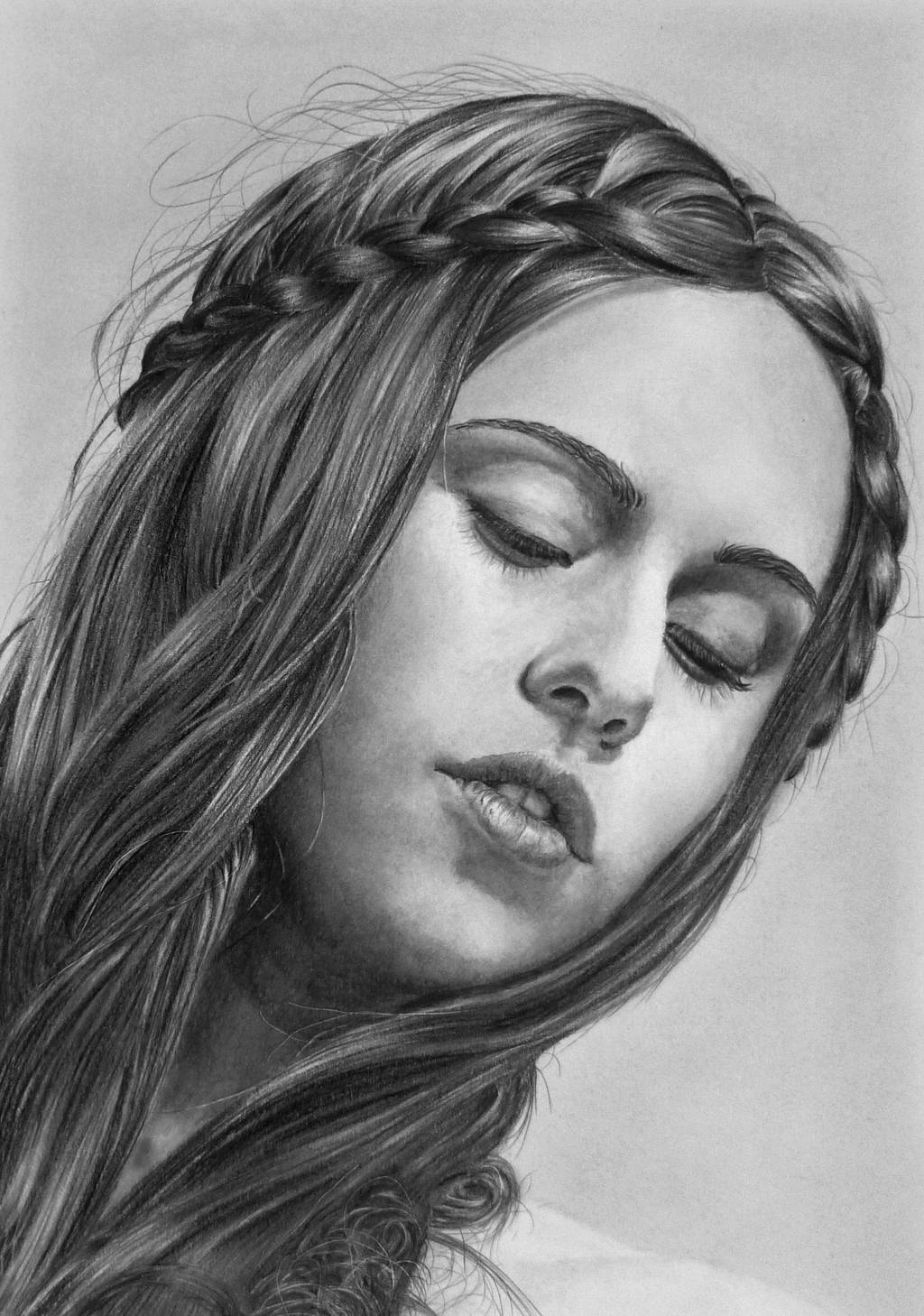 Pencil portrait of Jessica by LateStarter63