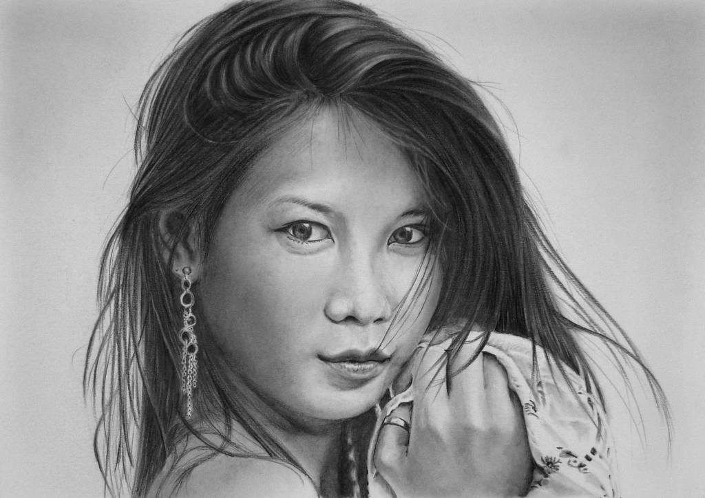 Pencil portrait of Young by LateStarter63