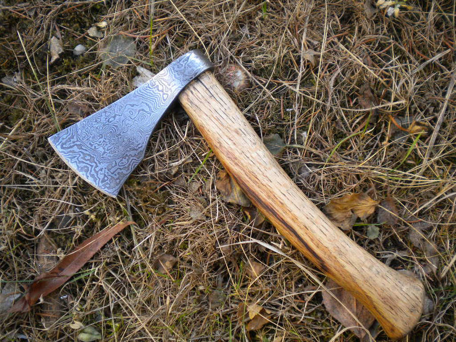 full damascus axe by hellize