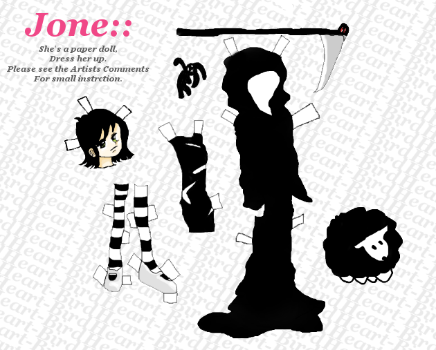 Jone Paper Dolls - Death kit by Heart-Bird