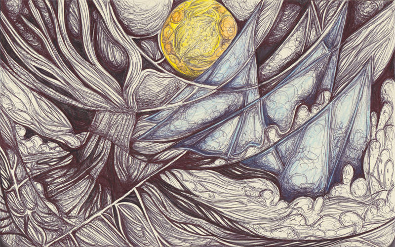 Moleskine XIV - The Moon And The Pyramids by Nakilicious