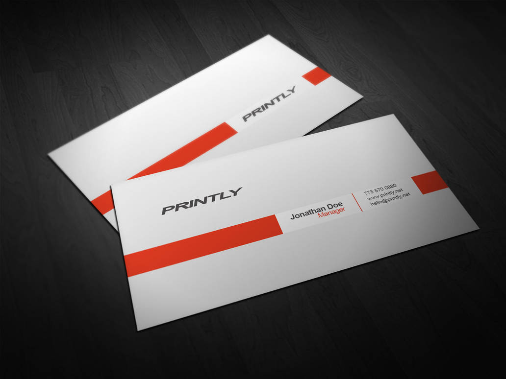 Free Printly Business Card PSD Template by kjarmo