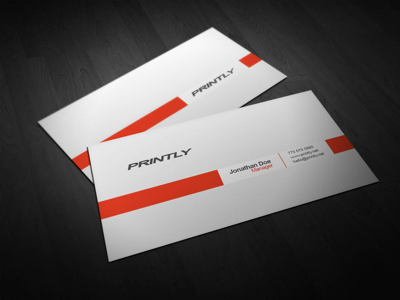Free Printly Business Card PSD Template by kjarmo