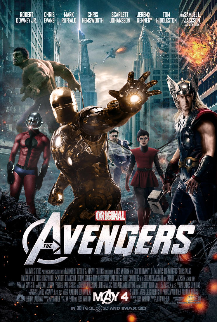 Original Avengers Poster by SkinnyGlasses