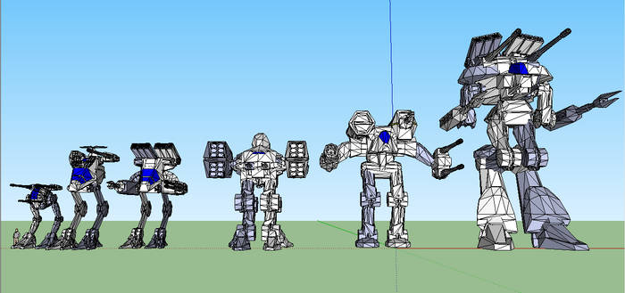 Xylanis Waratica Mech Size Comparison by GroxGlitch