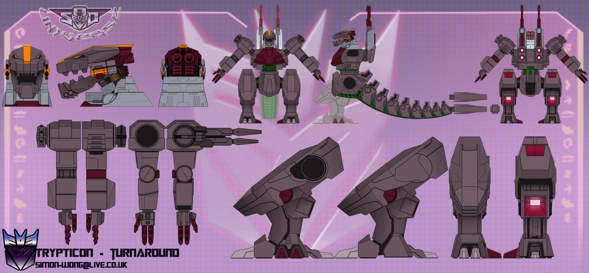 Trypticon 2.0 (SB II) turnaround by Tf-SeedsOfDeception