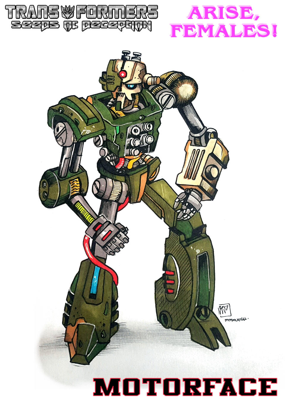 Junkion Motorface study for Arise, Females by Tf-SeedsOfDeception
