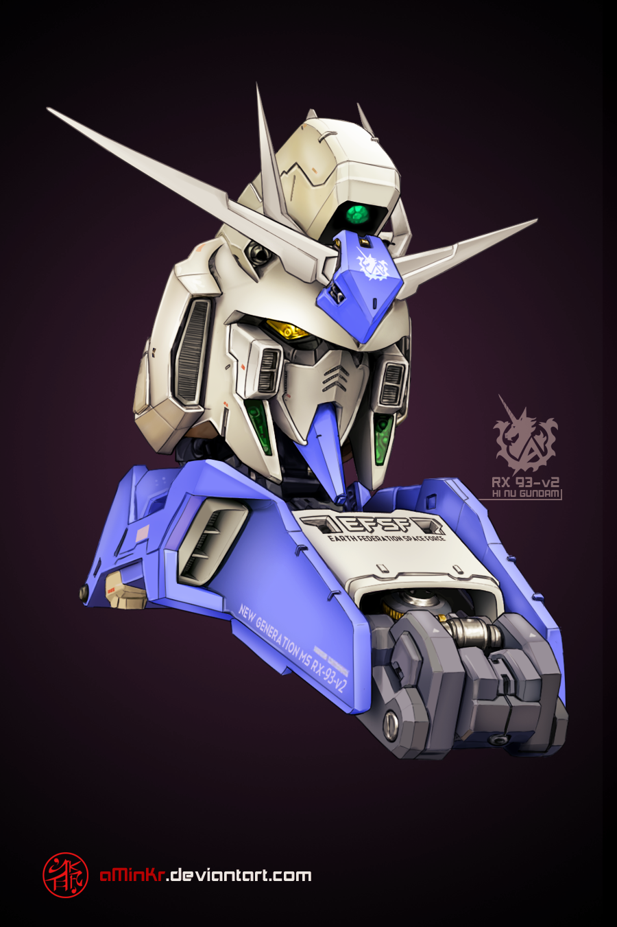 RX-93-v2 Hi Nu Gundam by aminkr