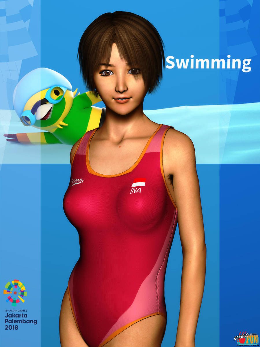 Asian Games 2018: Swimming by Buaya-kun