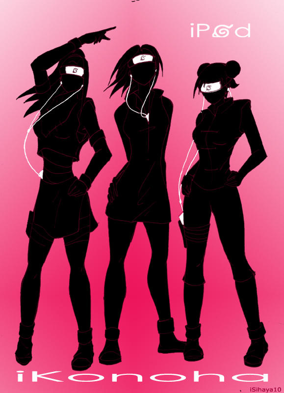Girls from Konoha - iPod Style by sihaya10