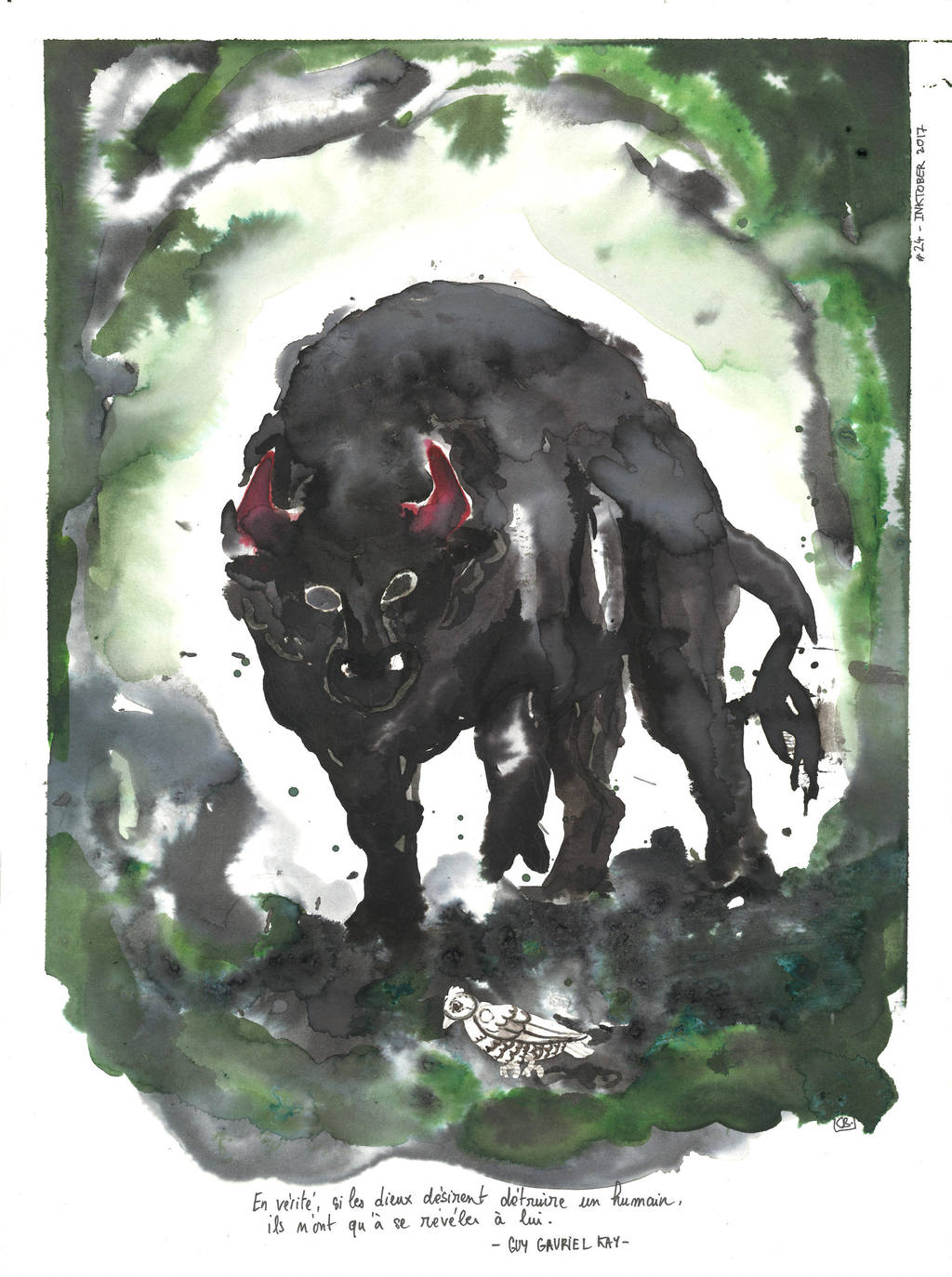 Inktober Day 24: Linon and the Zubir by jainas