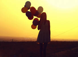 balloons in the sunset by leelloor