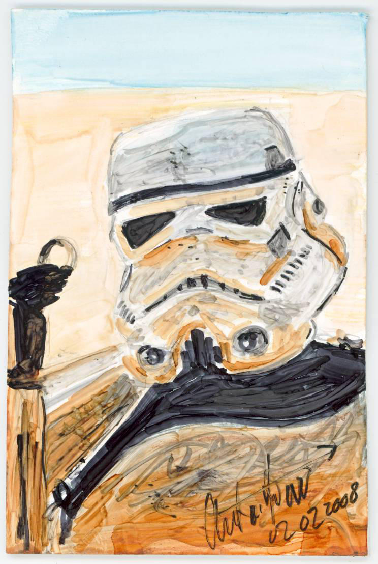 Sketch Card Look Sir, droids by antonvandort