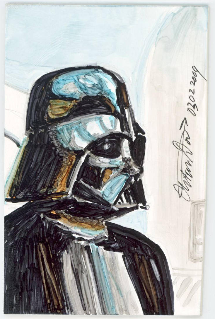 Sketch Card Darth Vader by antonvandort