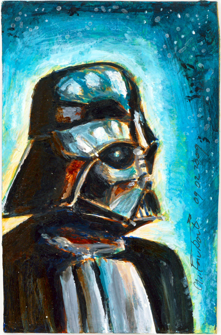 Sketch Card Darth Vader-2 by antonvandort