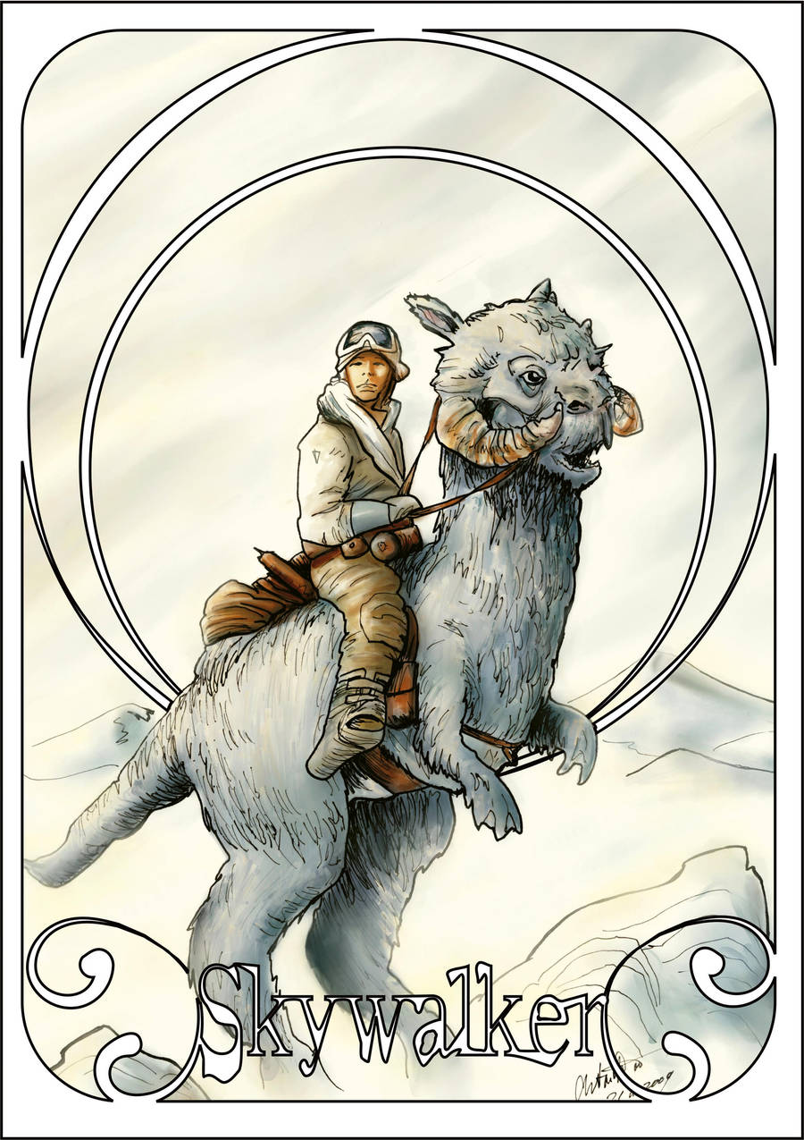 Luuk on Tauntaun - art deco by antonvandort