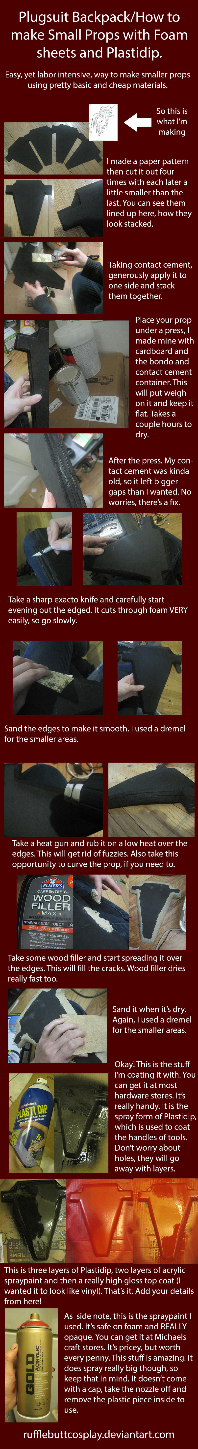How to make Props with Plastidip and Foam Sheets by RuffleButtCosplay