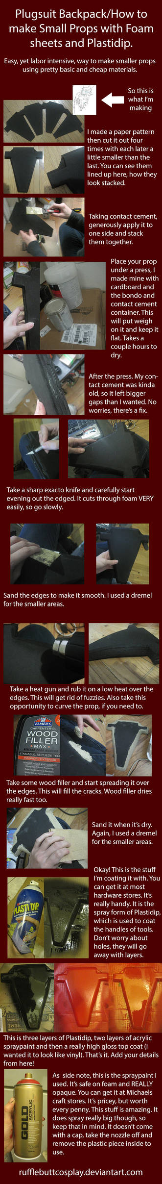 How to make Props with Plastidip and Foam Sheets by RuffleButtCosplay