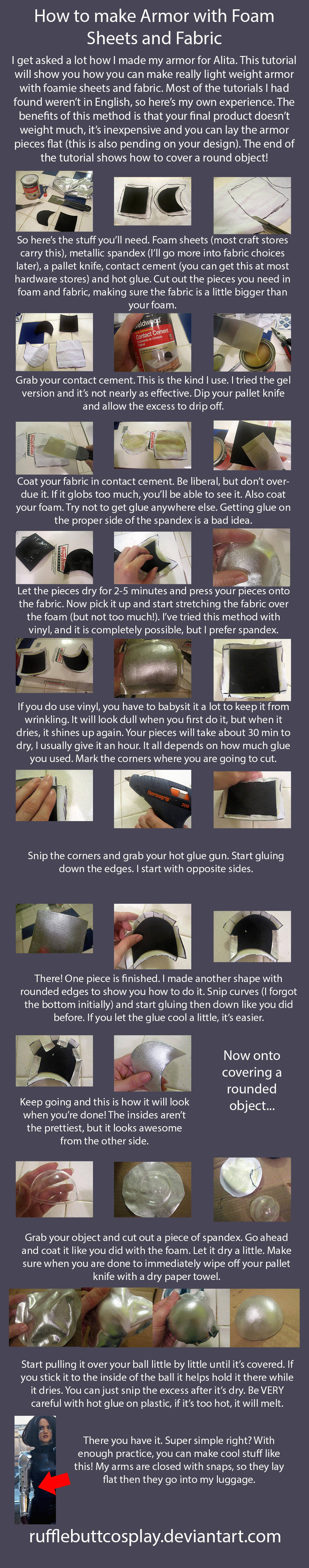 How to make Armor with Foam Sheets and Fabric by RuffleButtCosplay