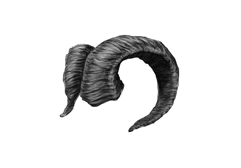RAM Horns Free Greyscale Creature Design by LuDa-Stock on DeviantArt