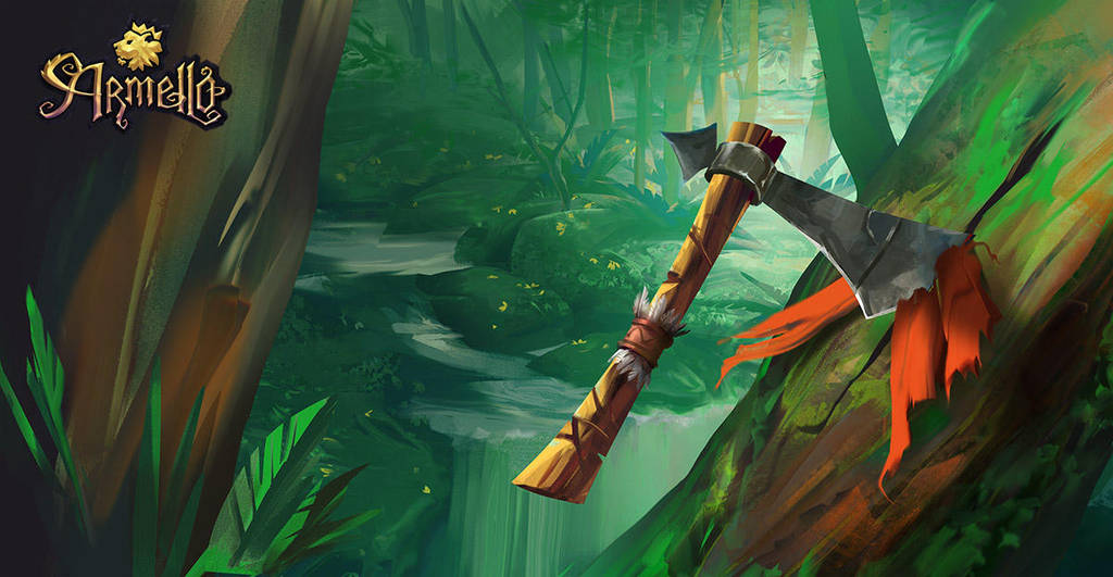Card illustration: Throwing axe by SimonBoxer