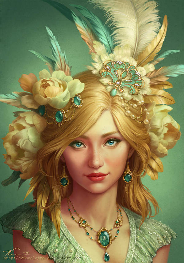 Commission for Beautiful Antique Jewelry by Viccolatte
