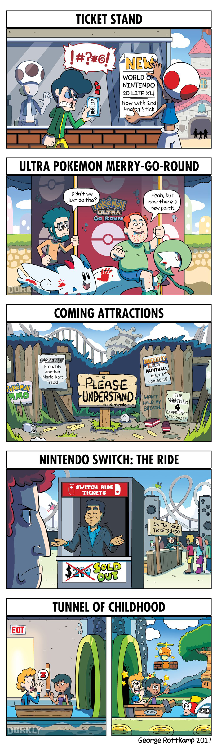 DORKLY: What a Nintendo Theme Park Would Look Like by GeorgeRottkamp