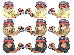 Pokemon XY - Serena Mugshot Sprites by PKMNTrainerSpriterC