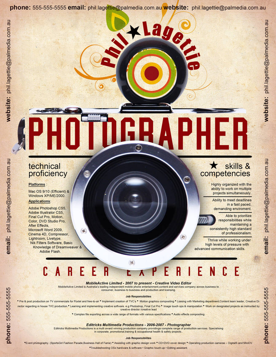 Resume - Photographer 2 by rkaponm