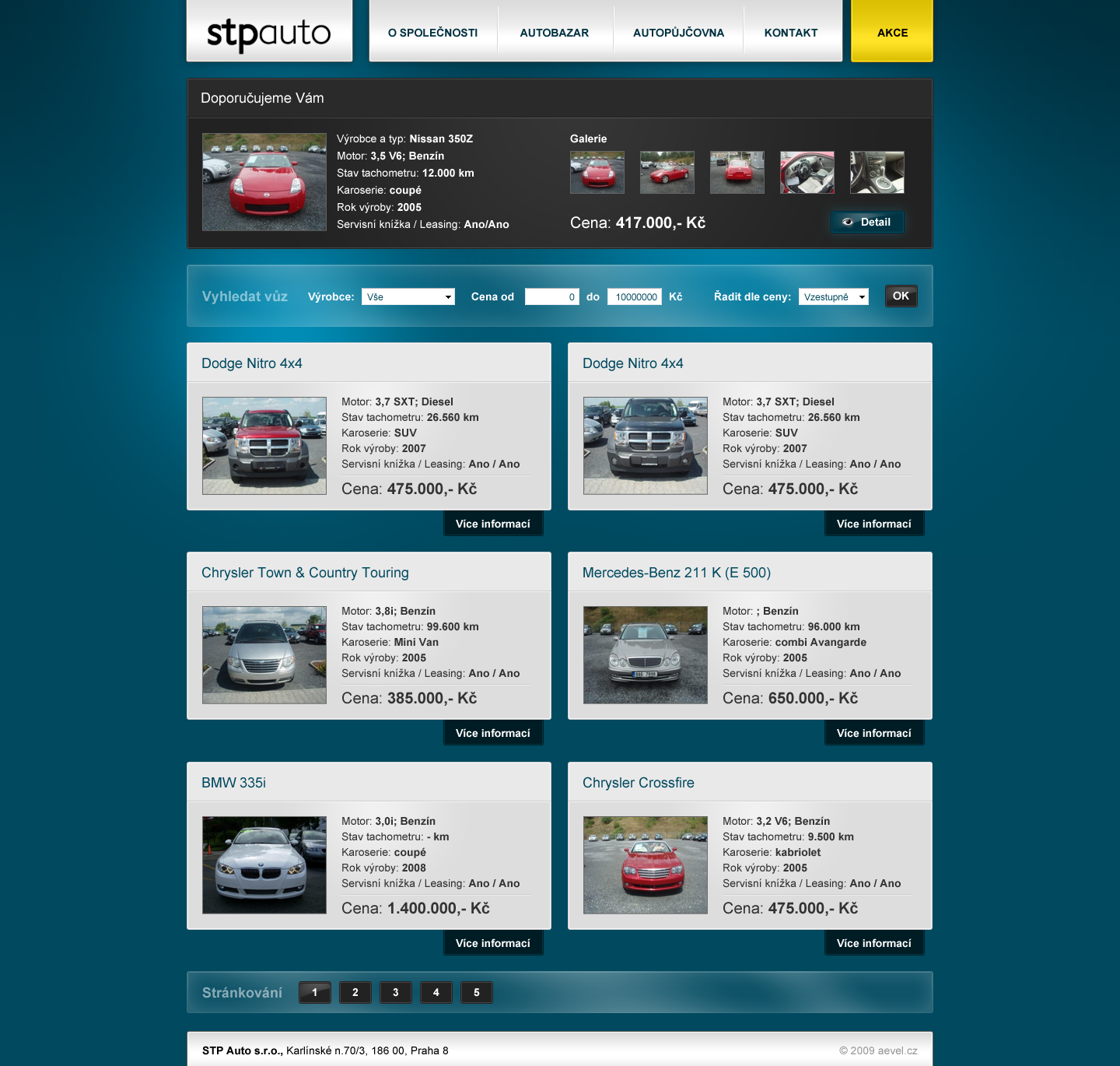 Car bazaar, salon webdesign by aevel