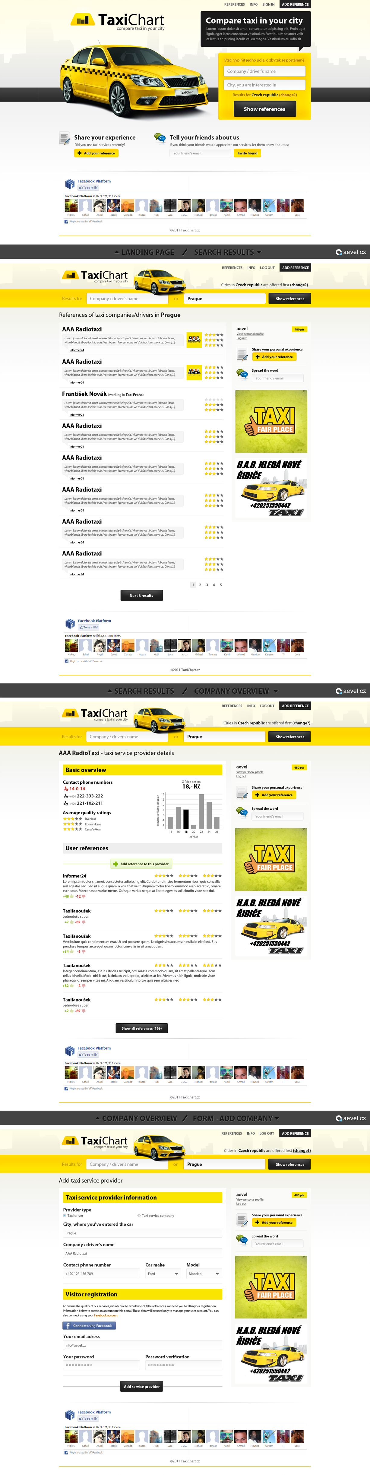 taxi comparison website by aevel
