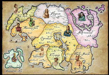 The Races of Tamriel by TehWoodElf