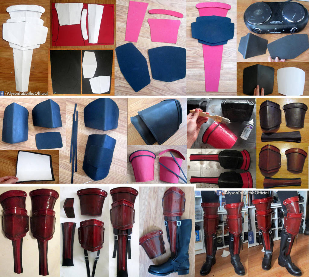 How I made my -Lightning Returns- boot armor by AlysonTabbitha