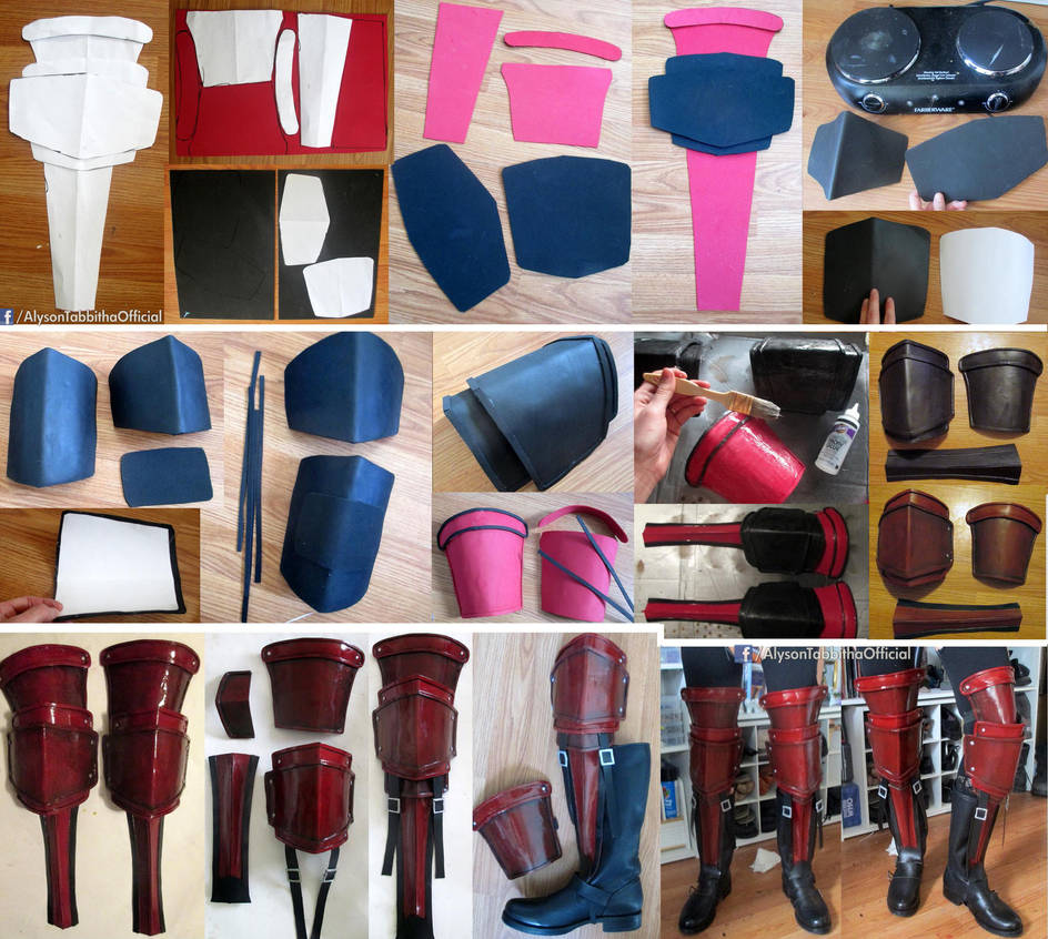 How I made my -Lightning Returns- boot armor by AlysonTabbitha