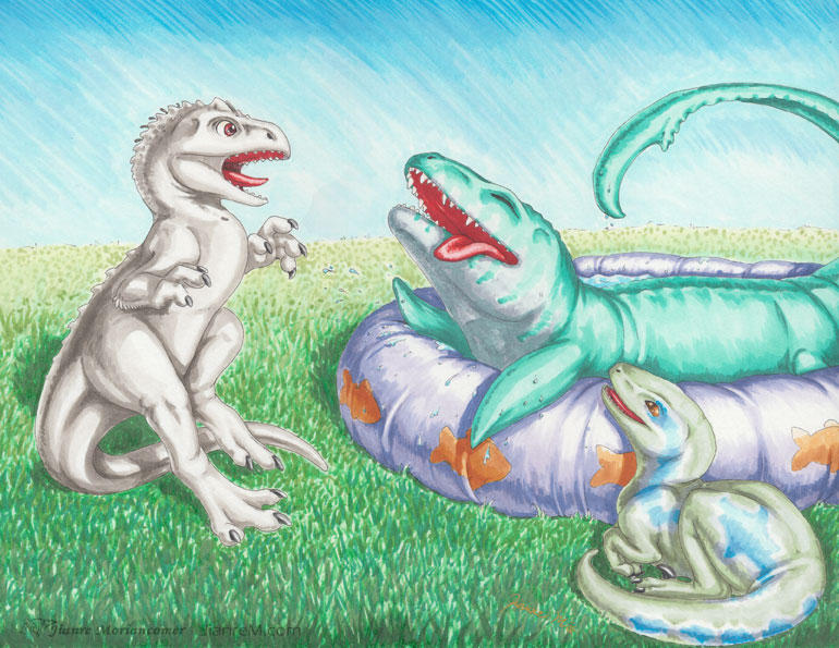 Jurassic World Pool Party by Jianre-M